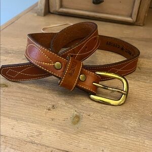 FRYE Belt Brown Grommet Hole Leather Round Buckle Boho Western Adjustable Gifts Frye | Accessories | Frye Genuine Leather Goods Brown  main image 3